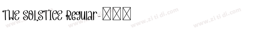 THE SOLSTICE Regular字体转换